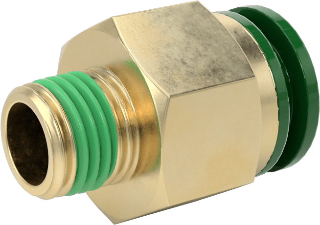 Kaynak Sıçramasına Dayanıklı Bas-Bağla Boru Bağlantısı, Hava ve Su için, 1/2" Boru x 1/4 NPT Erkek Adaptör
