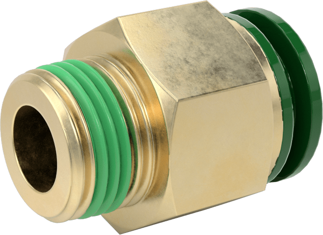 Kaynak Sıçramasına Dayanıklı Bas-Bağla Boru Bağlantısı, Hava ve Su için, 1/2" Boru x 3/8 NPT Erkek Adaptörü