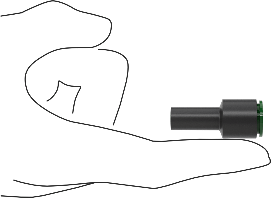 Kaynak Sıçramasına Dayanıklı Bas-Bağla Boru Bağlantısı, Hava ve Su için, 3/8“ Mil x 1/4” Boru için Adaptör