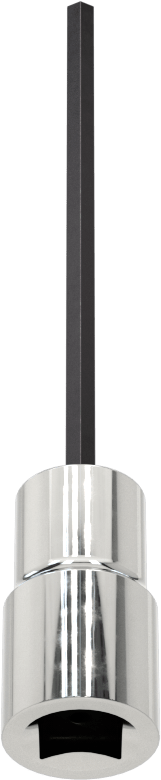 Altıgen Uçlu Soket, Uzatılmış Menzil, 1/4" Kare Tahrik, 3/32" Tahrik Boyutu, 3" Uzunluk