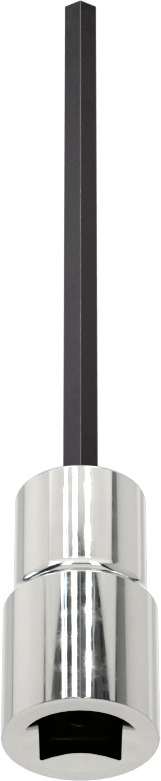 Altıgen Uçlu Soket, Uzatılmış Menzil, 1/4" Kare Tahrik, 7/64" Tahrik Boyutu, 3" Uzunluk