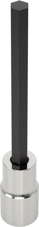 Altıgen Uçlu Soket, Uzatılmış Menzil, 1/4" Kare Tahrik, 3/16" Tahrik Boyutu, 3" Uzunluk