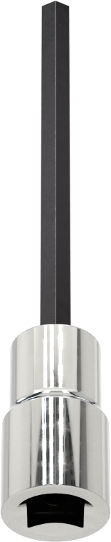 Altıgen Uçlu Soket, Uzatılmış Menzil, 1/4" Kare Tahrik, 9/64" Tahrik Boyutu, 3" Uzunluk