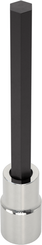 Altıgen Uçlu Soket, Uzatılmış Menzil, 1/4" Kare Tahrik, 7/32" Tahrik Boyutu, 3" Uzunluk