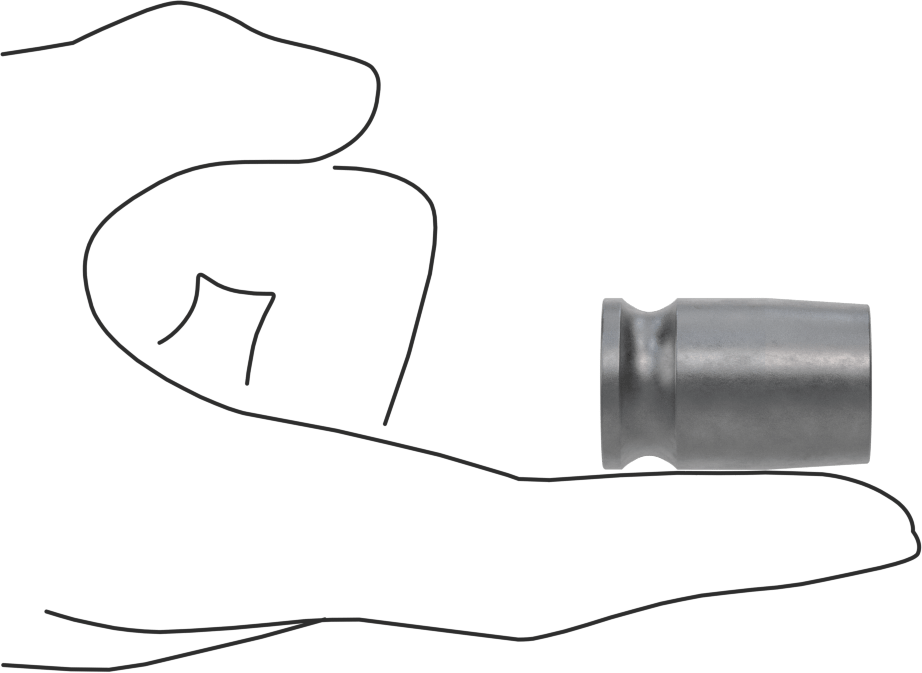 Sürekli Çalışma 6 Noktalı Soket, Bağlantı Elemanı Tutucu, Standart, 3/8" Kare Tahrik, 1/2" Tahrik Boyutu