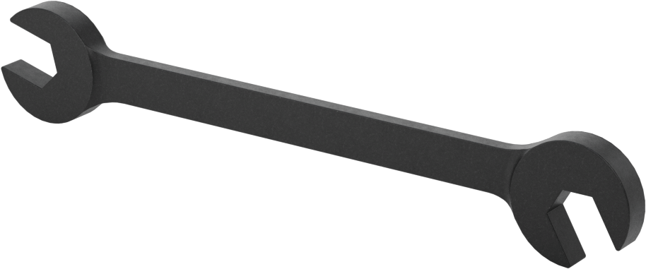 60 Derece Açılı Açık Uçlu Anahtar, Siyah Oksit Kaplamalı, 11/32“ X11/32” Boyut, 4-3/4" Toplam Uzunluk