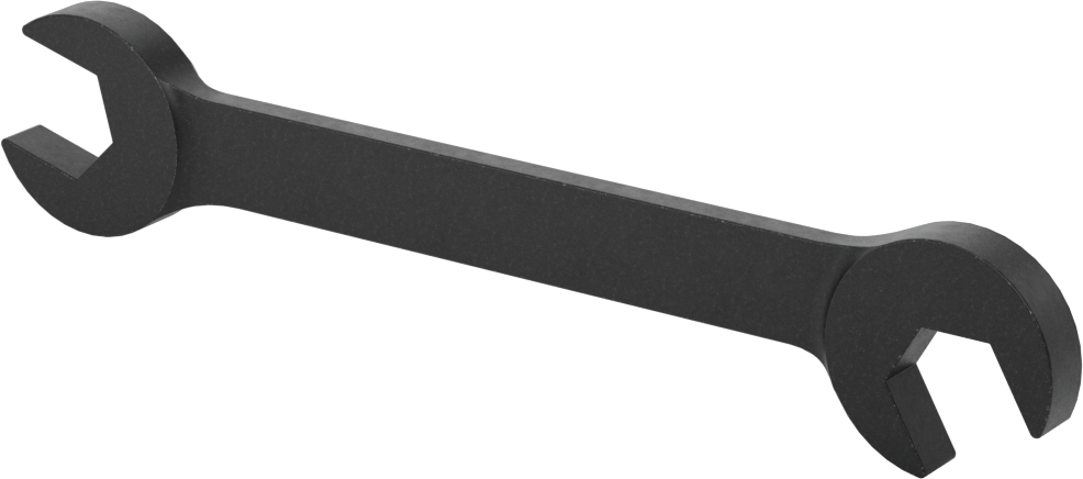 60 Derece Açılı Açık Uçlu Anahtar, Siyah Oksit Kaplamalı, 5/8“ x 5/8” Boyut, 6-1/4" Toplam Uzunluk