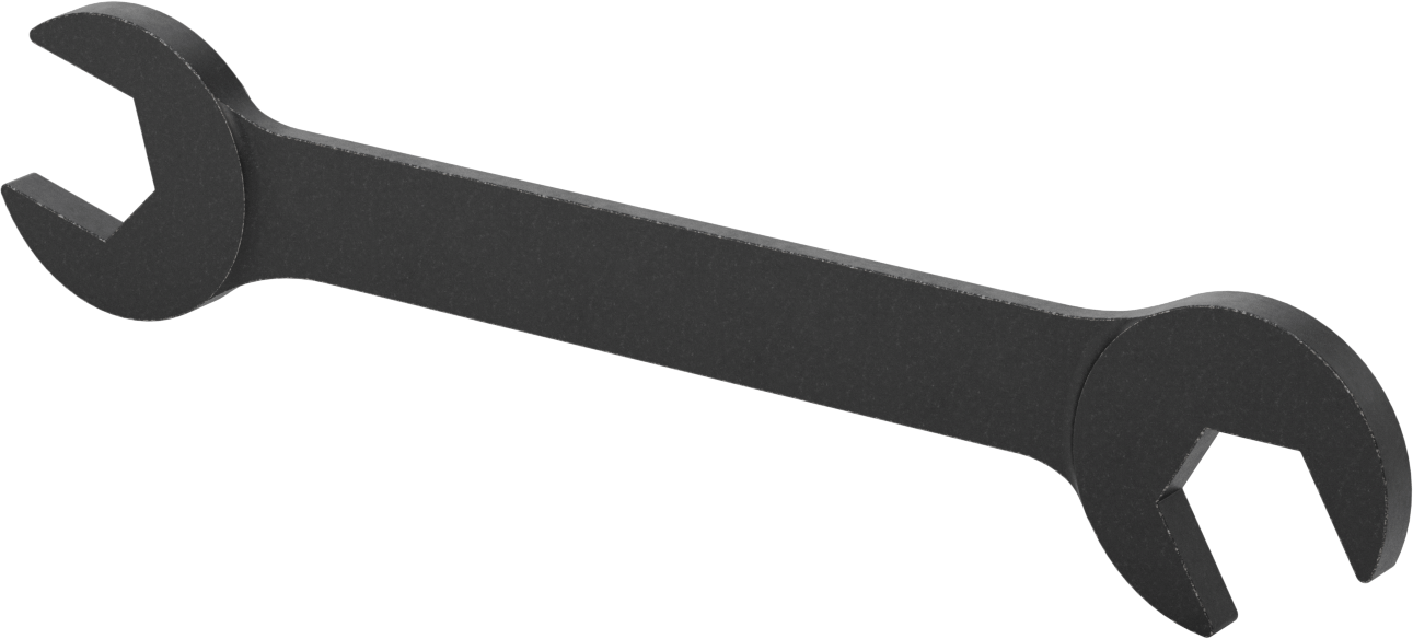 60 Derece Açılı Açık Uçlu Anahtar, Siyah Oksit Kaplamalı, 1-3/4“ x 1-3/4” Boyut, 17" Toplam Uzunluk