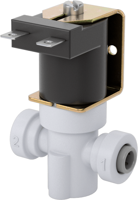 Tak-Çalıştır Bağlantı Parçalı Solenoid Valf, Yiyecek ve İçecek için, 120V AC, 1/4" Boru Dış Çapı, 120 Maksimum PSI