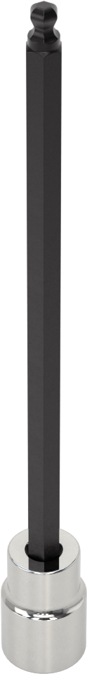 Bilyalı Uçlu Altıgen Uç Soketi, 3/8" Kare Tahrik, 3/16" Boyut, 6-1/8" Uzunluk