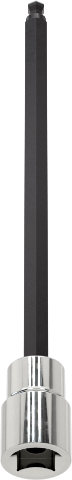 Bilyalı Uçlu Altıgen Uç Soketi, 3/8" Kare Tahrik, 3/16" Boyut, 6-1/8" Uzunluk
