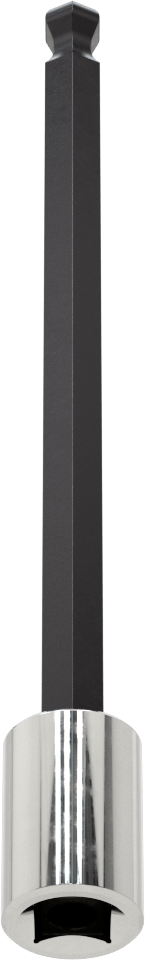 Bilyalı Uçlu Altıgen Uç Soketi, 3/8" Kare Tahrik, 5/16" Boyut, 6-1/8" Uzunluk