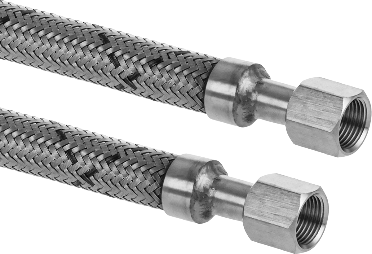 Sıvı Azot Hortumu, 3/4"-16 Flare UNF Bağlantı Elemanları ile, 13/16" OD