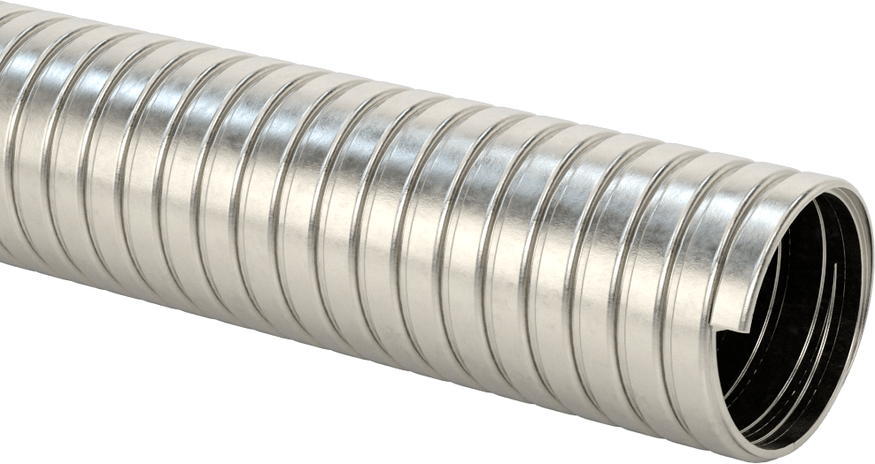 Yüksek Sıcaklık Sert 316 Paslanmaz Çelik Kanal Hortumu, Dumanlar için, 0,01 inç Kalınlık, 1-1/2" ID, 1-11/16" OD