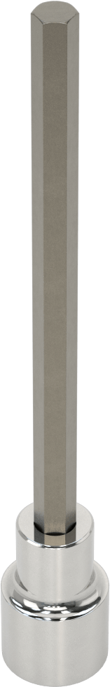 Altıgen Uçlu Soket, Uzatılmış Menzil, 1/2" Kare Tahrik, 5/16" Boyut, 6-1/2" Uzunluk