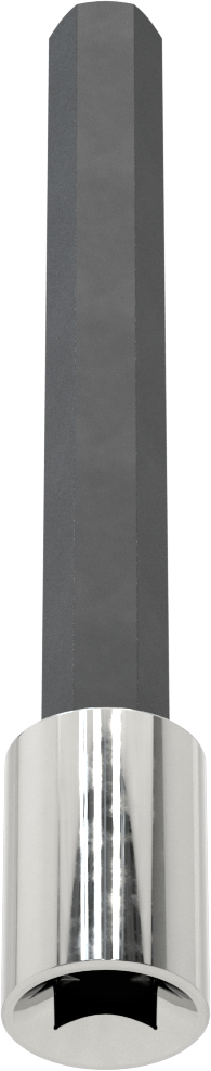 Altıgen Uçlu Soket, Uzatılmış Menzil, 1/2" Kare Tahrik, 9/16" Boyut, 6-1/2" Uzunluk