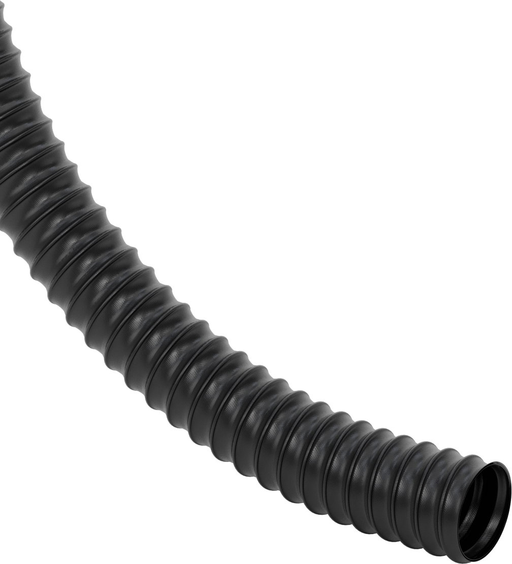 Toz için Yüksek Sıcaklık Esnek Kanal Hortumu, 2-1/2" ID, 2-5/8" OD
