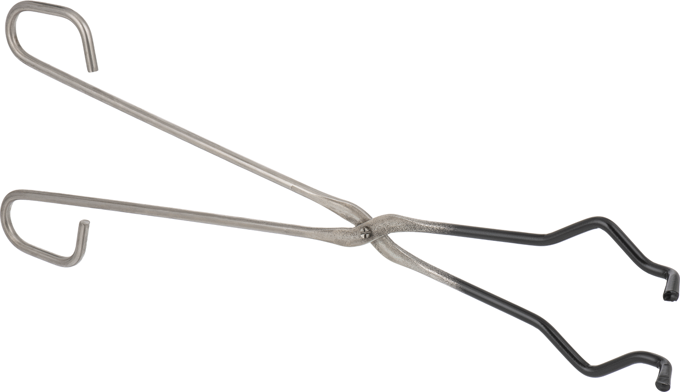 Cam Eşya Maşası, PTFE Kaplı Kavisli ve Düz Çene, 18" Toplam Uzunluk
