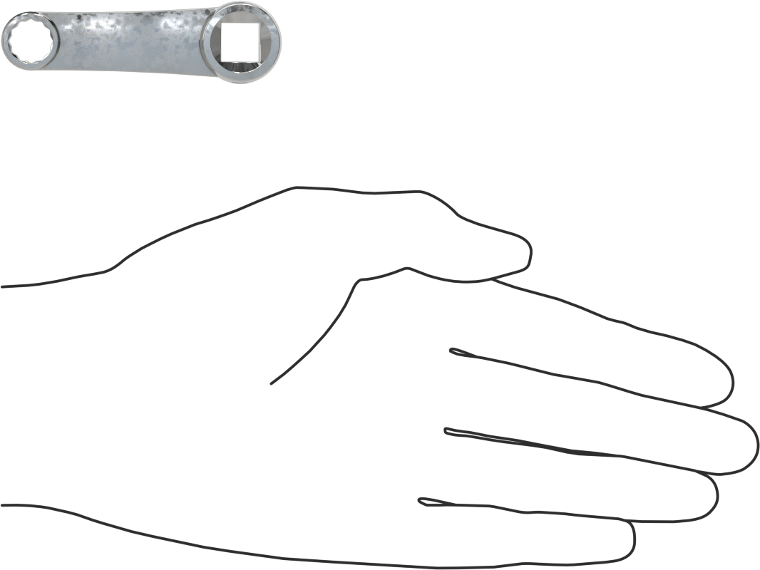 Kutu Ucu Anahtar Başlığı, 3/8" Kare Tahrik, 3/8" Tahrik Boyutu