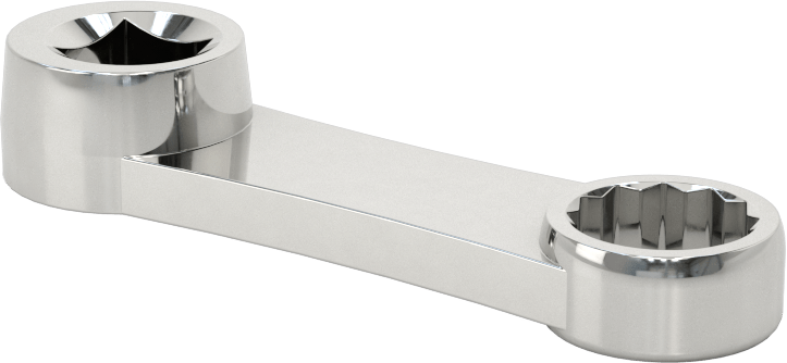 Kutu Ucu Anahtar Başlığı, 3/8" Kare Tahrik, 1/2" Tahrik Boyutu