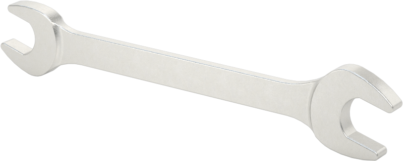 Kısa Açık Uçlu Anahtar, 1/4“ x 9/32” Boyut, 3-1/8" Toplam Uzunluk