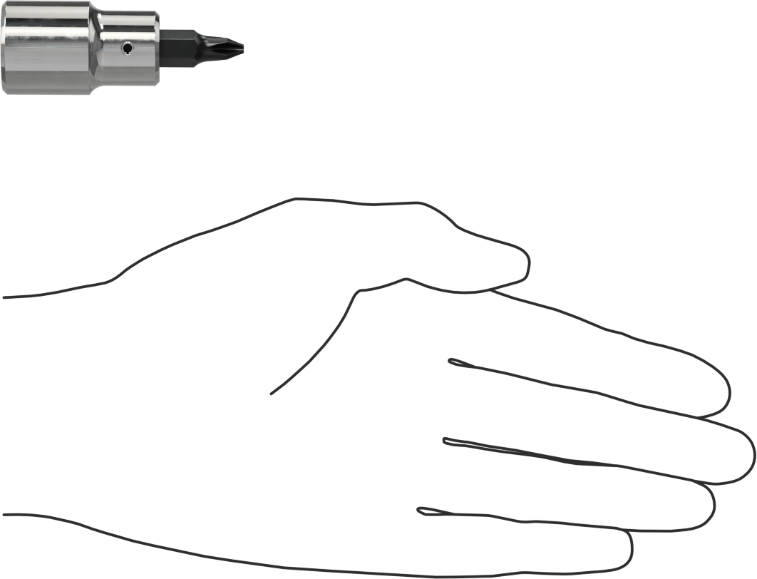Phillips Uçlu Soket, 1/2" Kare Tahrik, Numara 2 Boyut