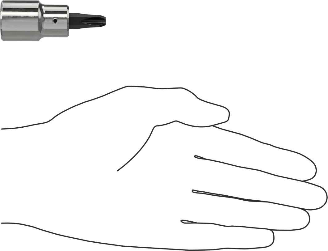 Phillips Uçlu Soket, 1/2" Kare Tahrik, 4 Numara Boyut