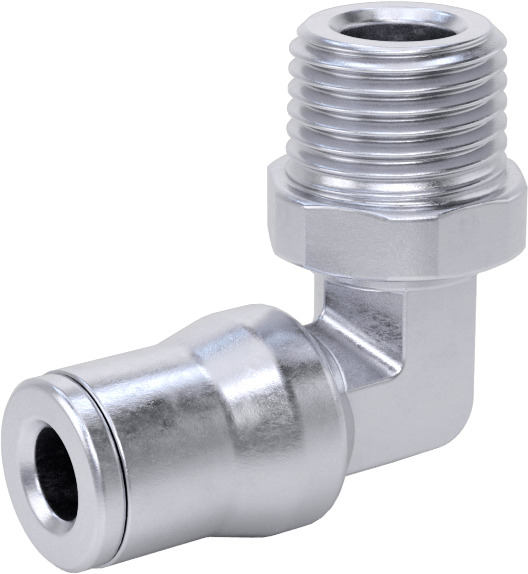 Hava ve Su için Bas-Bağlan Boru Bağlantı Parçası, Yüksek Sıcaklık, Dirsek adaptörü, 4 mm Boru Dış Çapı x 1/8 BSPT Erkek