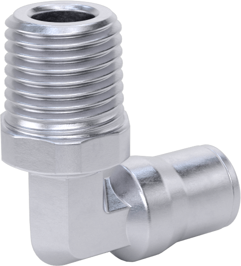 Hava ve Su için Bas-Bağlan Boru Bağlantı Parçası, Yüksek Sıcaklık, Dirsek adaptörü, 6 mm Boru Dış Çapı x 1/4 BSPT Erkek