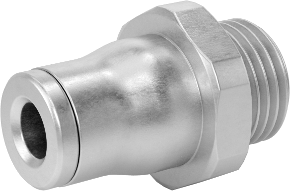 Hava ve Su için Bas-Bağlan Boru Bağlantı Parçası, Yüksek Sıcaklık, 4 mm Dış Çaplı Boru x 1/8 BSPP Erkek Adaptörü