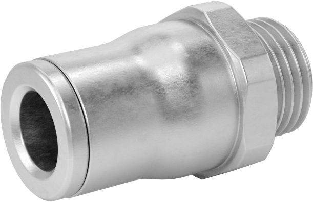 Hava ve Su için Bas-Bağlan Boru Bağlantı Parçası, Yüksek Sıcaklık, 6 mm Boru Dış Çapı x 1/8 BSPP Erkek için Adaptör