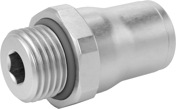 Hava ve Su için Bas-Bağlan Boru Bağlantı Parçası, Yüksek Sıcaklık, 6 mm Boru Dış Çapı x 1/8 BSPP Erkek için Adaptör