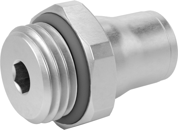 Hava ve Su için Bas-Bağlan Boru Bağlantı Parçası, Yüksek Sıcaklık, 6 mm Boru Dış Çapı x 1/4 BSPP Erkek için Adaptör