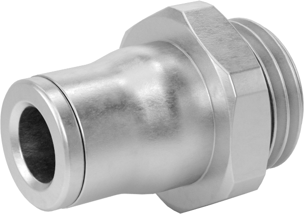 Hava ve Su için Bas-Bağlan Boru Bağlantı Parçası, Yüksek Sıcaklık, 6 mm Boru Dış Çapı x 1/4 BSPP Erkek için Adaptör