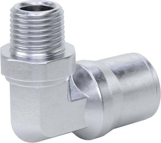 Hava ve Su için Bas-Bağlan Boru Bağlantı Parçası, Yüksek Sıcaklık, Dirsek adaptörü, 8 mm Boru Dış Çapı x 1/8 BSPT Erkek