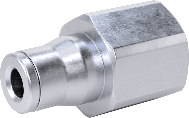 Hava ve Su için Bas-Bağlan Boru Bağlantı Parçası, Yüksek Sıcaklık, 4 mm Boru Dış Çapı x 1/8 BSPP Dişi için Adaptör