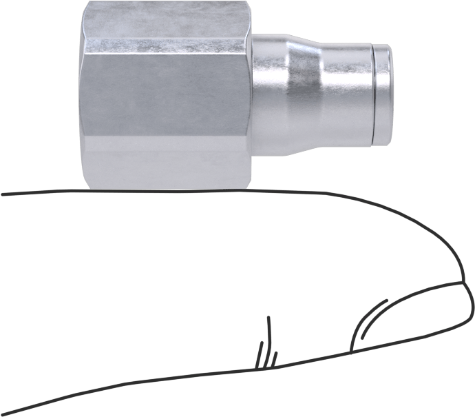 Hava ve Su için Bas-Bağlan Boru Bağlantı Parçası, Yüksek Sıcaklık, 4 mm Boru Dış Çapı x 1/8 BSPP Dişi için Adaptör