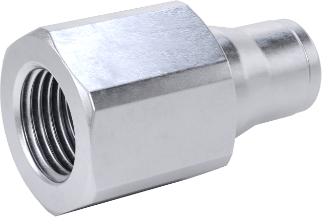 Hava ve Su için Bas-Bağlan Boru Bağlantı Parçası, Yüksek Sıcaklık, 4 mm Boru Dış Çapı x 1/8 BSPP Dişi için Adaptör