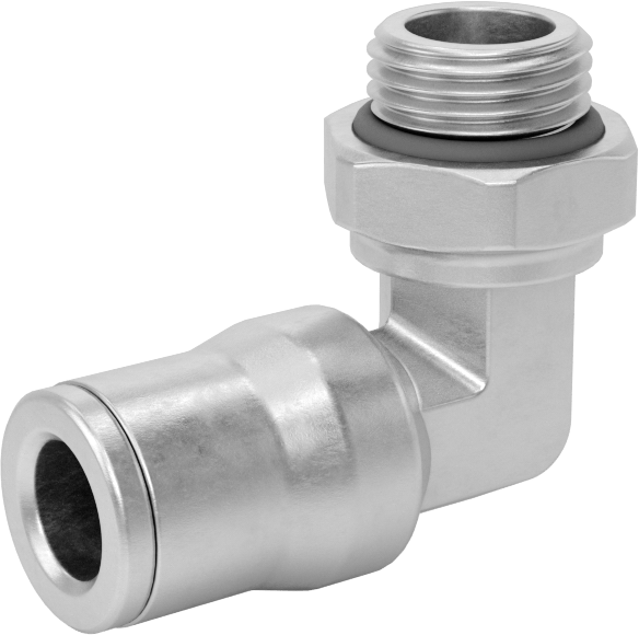 Hava ve Su için Bas-Bağlan Boru Bağlantı Parçası, Yüksek Sıcaklık, Dirsek adaptörü, 6 mm Boru Dış Çapı x 1/8 BSPP Erkek