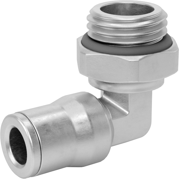 Hava ve Su için Bas-Bağlan Boru Bağlantı Parçası, Yüksek Sıcaklık, Dirsek adaptörü, 6 mm Boru Dış Çapı x 1/4 BSPP Erkek