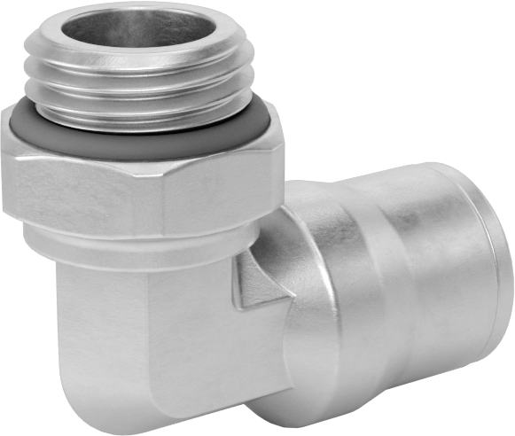 Hava ve Su için Bas-Bağlan Boru Bağlantı Parçası, Yüksek Sıcaklık, Dirsek adaptörü, 8 mm Boru Dış Çapı x 1/4 BSPP Erkek