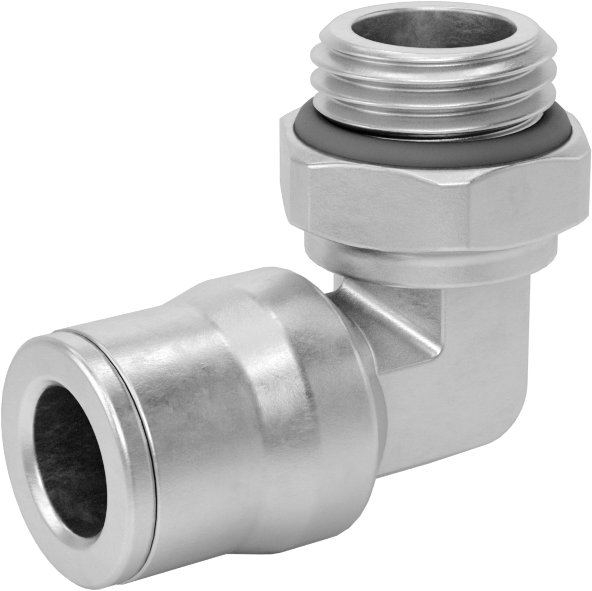 Hava ve Su için Bas-Bağlan Boru Bağlantı Parçası, Yüksek Sıcaklık, Dirsek adaptörü, 8 mm Boru Dış Çapı x 1/4 BSPP Erkek