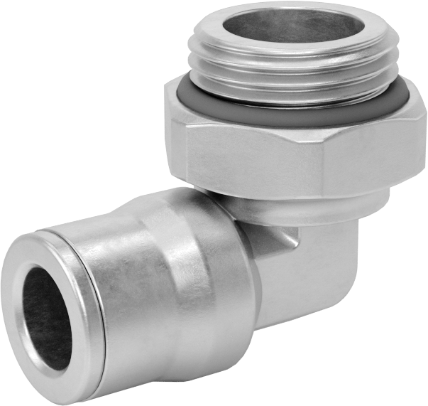 Hava ve Su için Bas-Bağlan Boru Bağlantı Parçası, Yüksek Sıcaklık, Dirsek adaptörü, 8 mm Boru Dış Çapı x 3/8 BSPP Erkek