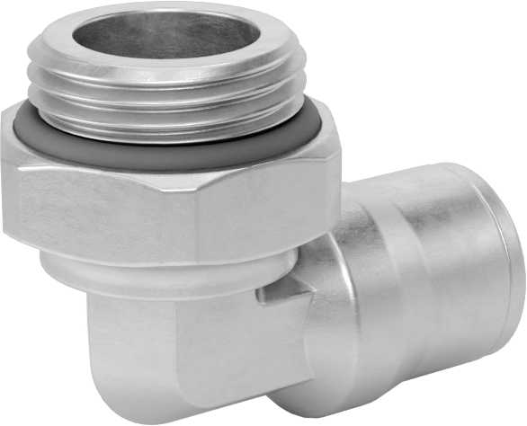 Hava ve Su için Bas-Bağlan Boru Bağlantı Parçası, Yüksek Sıcaklık, Dirsek adaptörü, 8 mm Boru Dış Çapı x 3/8 BSPP Erkek