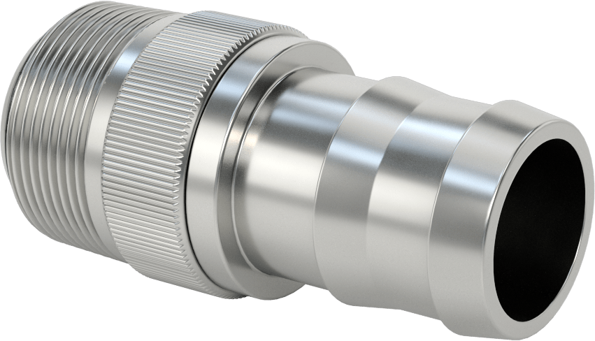 Hortum Nozulu için Döner Bağlantı, 1-1/2" İç Çaplı Hortum x 1-1/2 NPT Erkek için Erkek Dişli