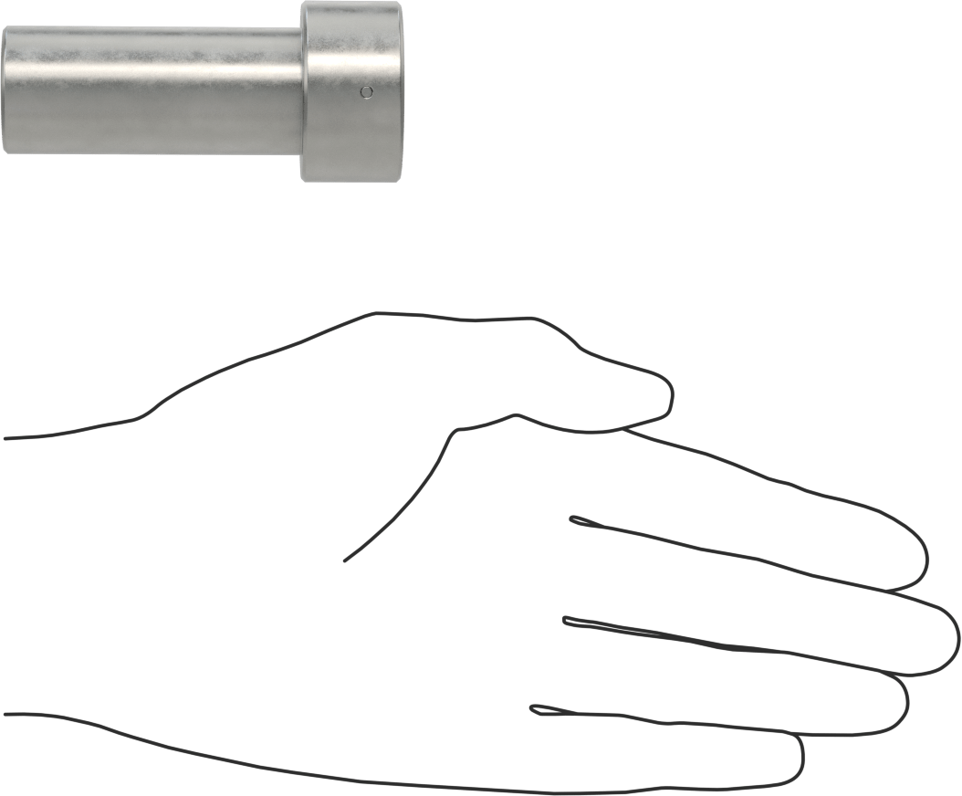 Anahtar Soketi, 4-Pin, 3/8" Kare Tahrik, 1" Boyut, 3" Uzunluk, 0,586"-32 Somun için