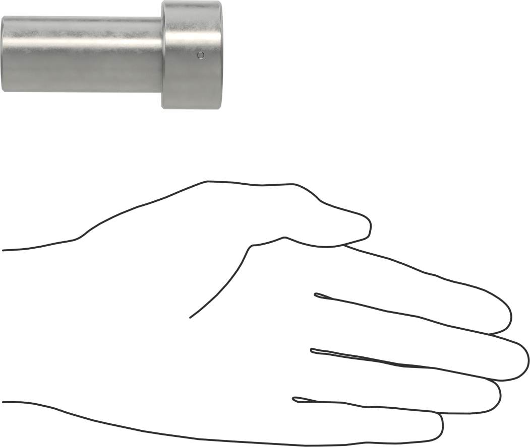 Anahtar Soketi, 4-Pin, 3/8" Tahrik, 1-1/8" Boyut, 3" Uzunluk, 0,664"-32 Somun için