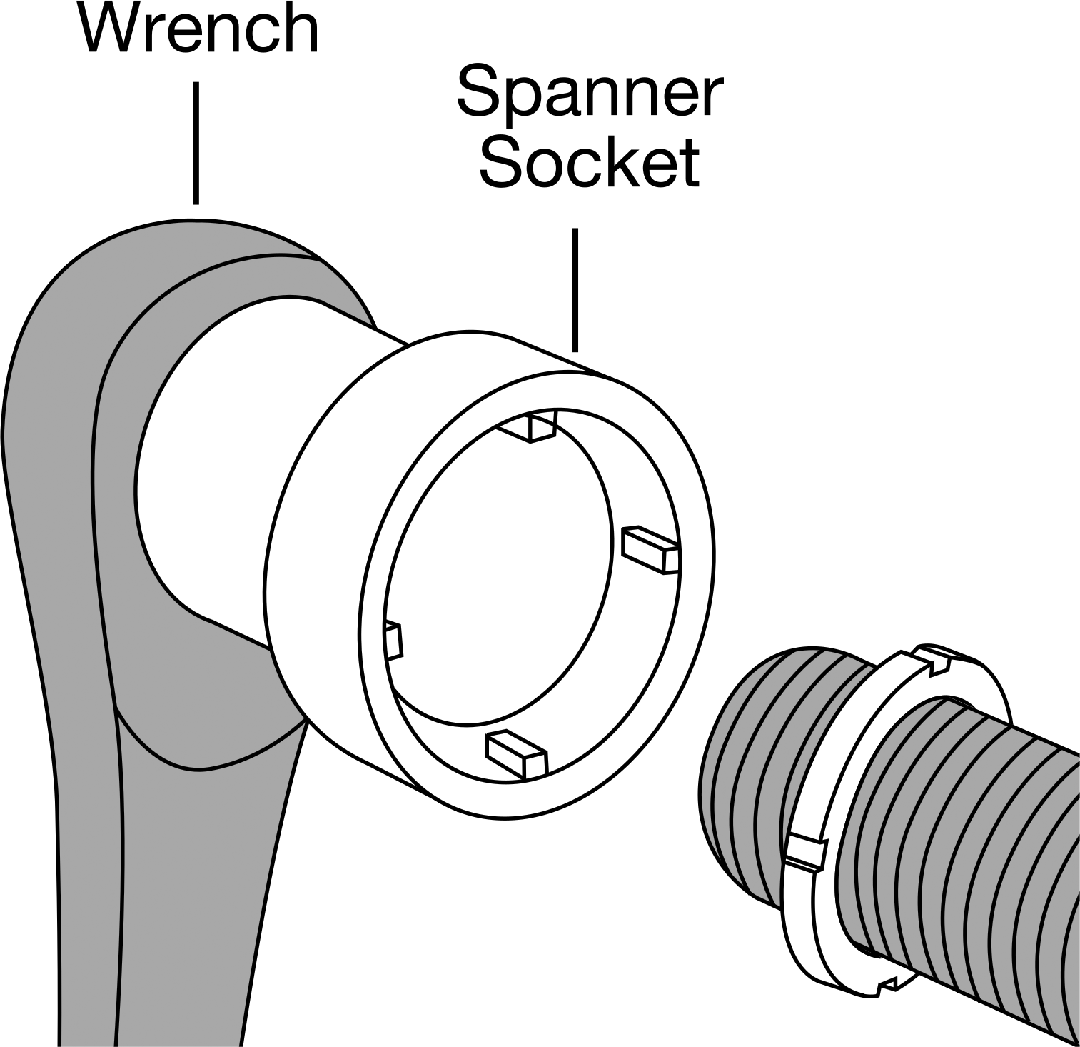 Socket Shown With Wrench (Sold Separately)