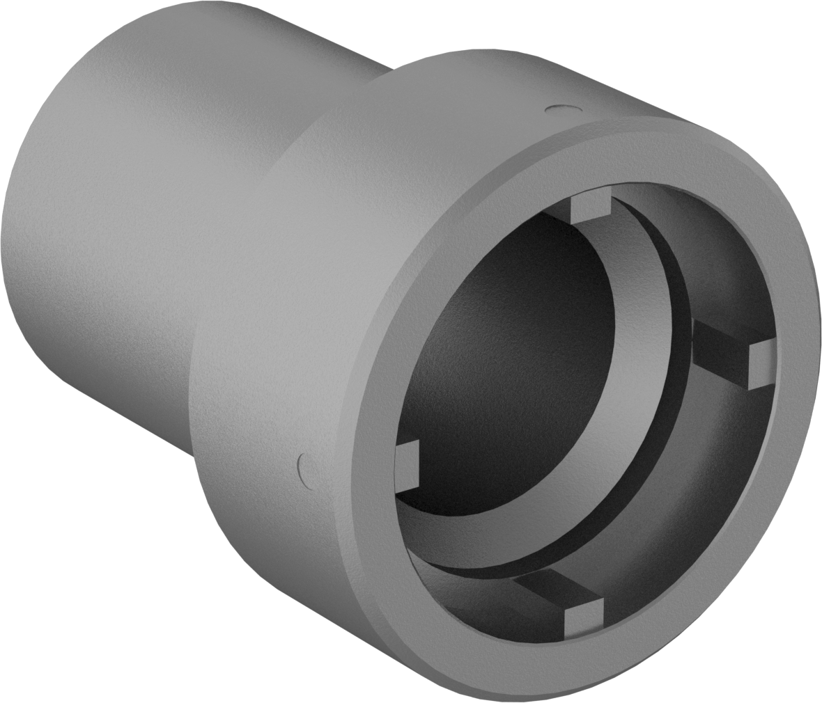 Anahtar Soketi, 4-Pin, 1/2" Kare Tahrik, 58 mm Boyut, 90 mm Uzunluk, M40 Somun için