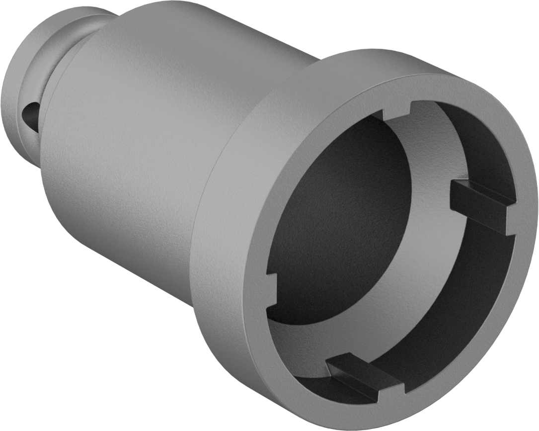 Anahtar Soketi, 4-Pin, 1/2" Kare Tahrik, 45 mm Boyut, 82 mm Toplam Uzunluk